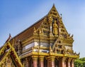 Colorful Golden Buddha Pavilion Temple Wat That Sanarun Bangkok Thailand