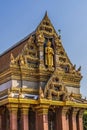 Colorful Golden Buddha Pavilion Temple Wat That Sanarun Bangkok Thailand