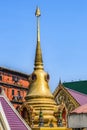 Colorful Golden Chedi Pagoda Temple Wat That Sanarun Bangkok Thailand