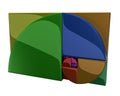 Colorful golden ratio icon