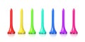 Colorful golf tees