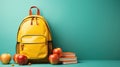 Colorful Goody Bag for the First Day of School AI Generated Royalty Free Stock Photo
