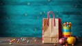Colorful Goody Bag for the First Day of School AI Generated Royalty Free Stock Photo