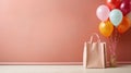 Colorful Goody Bag for the First Day of School AI Generated Royalty Free Stock Photo
