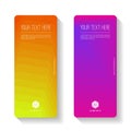 Colorful Gradient Abstract business banner template, vertical banner cards set Royalty Free Stock Photo
