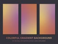 Colorful gradient background set. modern vector templates for devices and smartphone screen, flyer, cover and poster Royalty Free Stock Photo