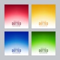 Colorful gradient backgrounds with circular dotted patterns