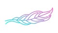 Colorful Gradient Bird Feather Vector Design, vector design Generative AI Royalty Free Stock Photo