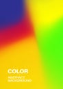 Colorful Gradient Blur Abstract Background Vector. Blue, pink, bright red, fresh yellow, light green, aura shape pattern art. Royalty Free Stock Photo