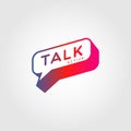 Colorful Gradient Bubble Talk Logo Sign Symbol Icon Royalty Free Stock Photo