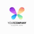 Colorful Gradient Butterfly Logo