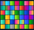 colorful gradient collection swatch design, modern gradient colorful slots and groups of multi-colors collection