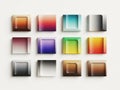 Colorful gradient cubes isolated on white background Royalty Free Stock Photo