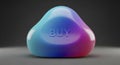 Colorful Gradient 3d Buy Button with a Glossy Finish on a Dark Background Royalty Free Stock Photo
