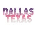 Colorful Gradient Dallas Texas, American Flag art