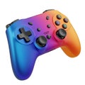 Colorful gradient design gaming controller with ergonomic grip and dual joysticks Royalty Free Stock Photo