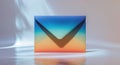 Colorful Gradient Envelope on Light Background for Creative Design and Stationery Projects Royalty Free Stock Photo