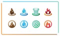Four element icon set Royalty Free Stock Photo