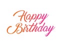 Colorful gradient hand writing word HAPPY BIRTHDAY