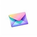Colorful Gradient Mail Icon: Realistic Impressionistic Design Royalty Free Stock Photo
