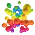 Colorful gradient metaballs abstract background