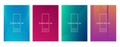 Colorful Gradient Minimal Geometric Line Pattern Background Cover Template