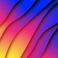 Colorful gradient paper cut abstract background.For business ban