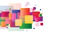 Colorful gradient squares on white background. Business, portfolio or layout template for your design. For prints and web