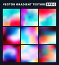 Colorful gradient texture pattern set for the background Royalty Free Stock Photo