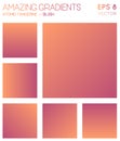 Colorful gradients in atomic tangerine, blush.