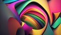 Colorful gradients in 3D background design