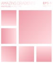 Colorful gradients in mauvelous, piggy pink color.