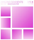 Colorful gradients in piggy pink, razzle dazzle. Royalty Free Stock Photo