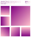 Colorful gradients in vivid violet, cotton candy.