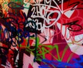 Colorful Graffiti Sprey Painting Abstract Background Royalty Free Stock Photo