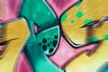 Colorful graffiti background with zooming motion blur