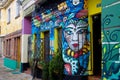 Graffiti covered house in Bogota Royalty Free Stock Photo