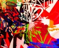 Colorful Graffiti Sprey Painting Abstract Background