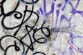 Colorful Graffiti texture on wall as background Royalty Free Stock Photo