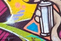 Colorful graffiti wall closeup - graffiti background Royalty Free Stock Photo