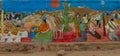 Colorful graffity of native americans Royalty Free Stock Photo
