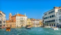 Colorful Grand Canal Boats Ferry Boat Gondolas Venice Italy Royalty Free Stock Photo