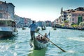 Colorful Grand Canal Gondola Ferry Venice Italy Royalty Free Stock Photo