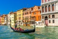 Colorful Grand Canal Gondola Venice Italy Royalty Free Stock Photo