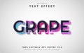 Colorful grape text effect Royalty Free Stock Photo