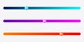 A colorful graphic design featuring three horizontal progress bars with gradient colors and sliders Royalty Free Stock Photo