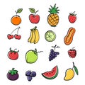 Colorful graphic fruit image, vector