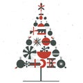 colorful graphics large Christmas tree