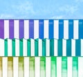 Colorful grass facade of modern exterior Royalty Free Stock Photo