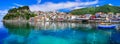 Colorful Greece - beautiful coastal town Parga. Royalty Free Stock Photo